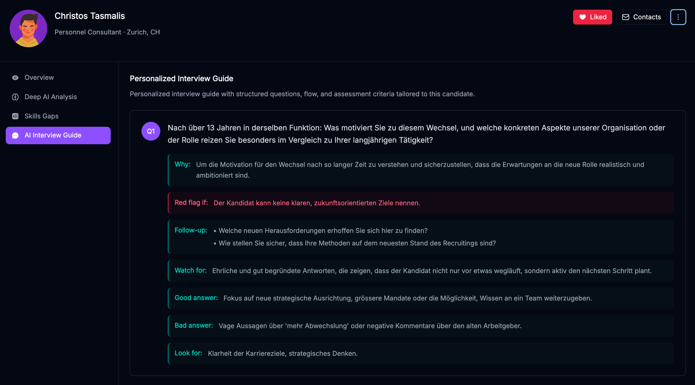 Hiring recommendations